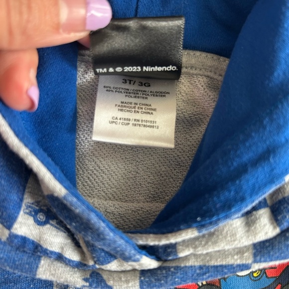 Mario kart hoodie size 3t - Picture 4 of 4